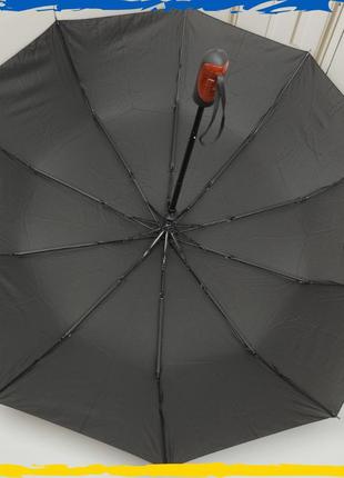 Зонтик мужской. антивитер. зонт полуавтомат черный