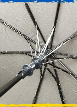 Зонтик мужской. антивитер. зонт полуавтомат черный