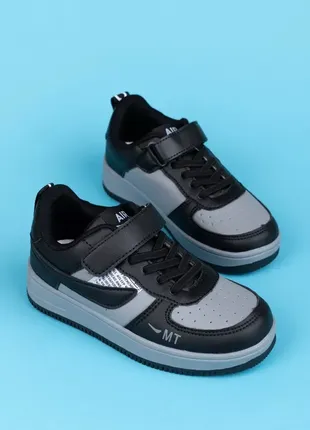 Кросівки для хлопчиків r3401-10 стильні круті сірі чорні кроси