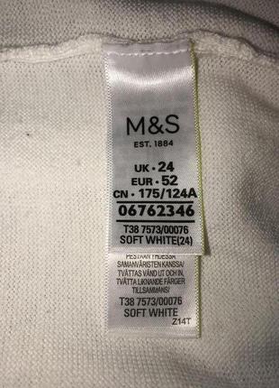 Marks&spencer, хлопковый джемпер с вышивкой! р.-eur 52! батал!3 фото