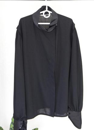 Jaques fath дизайнерська колекційна вовняна сорочка блуза