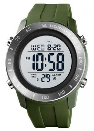 Мужские наручные электронные часы skmei 1524ag army green