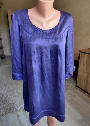 Туника шелковая, длинная шелковая блуза3 фото