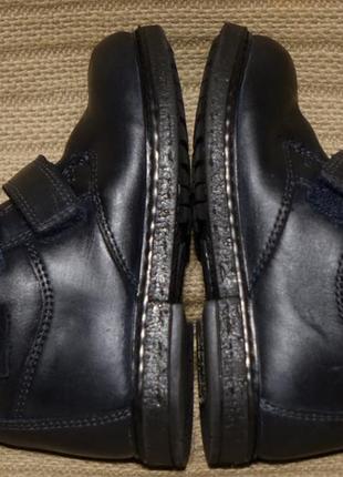 Утепленные темно-синие кожаные ботинки geox respira waterproof италия 23 р.7 фото