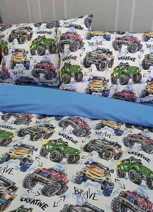 Постільна білизна монстер трак ранфорс meriset -