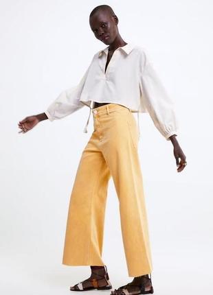 Zara светло - жёлтые джинсы3 фото