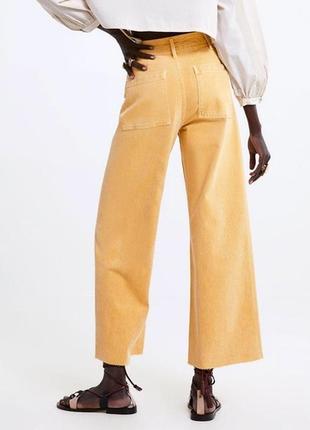 Zara светло - жёлтые джинсы4 фото