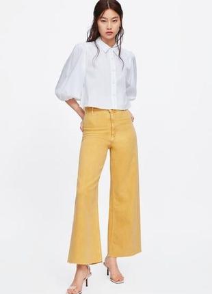 Zara светло - жёлтые джинсы5 фото