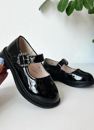 Туфли лаковые черные классика туфельки apawwa