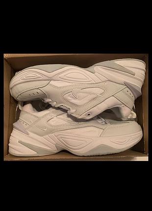 Кросівки nike m2k tekno leather white найк найки м2к текно шкіра білі