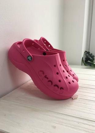 Crocs bayaband platform кроксы на платформе разные цвета6 фото