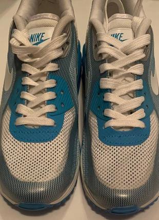 Кросівки nike air max 90 lunarlon blue white ейр макс найк найки блакитні з білим7 фото