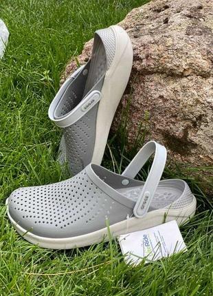 Кроксы crocs literide clog grey унисекс