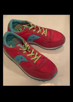 Кроссовки saucony sy55999 original pink turquoise розовые кожа замша оригинал