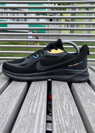 Мужские кроссовки сетка летние nike zoom black кроссовки спортивный найк зум черне6 фото