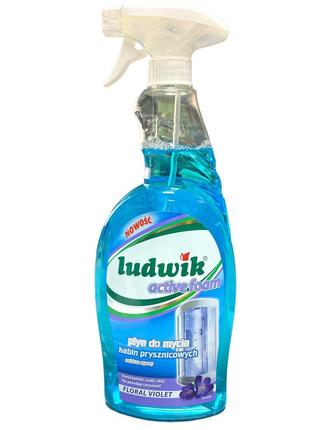 Спрей для чищення душових кабін людвік фіолетові квіти ludwik floral violet 750ml1 фото