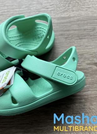 Босоножки крокс для девочки мятные оригинал новые 20-21 размер, crocs6 фото