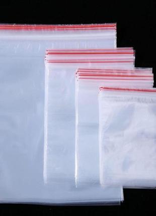Пакет со струнным замком zip lock 5*7 см  (струна, зип пакеты) (уп. 100шт.)