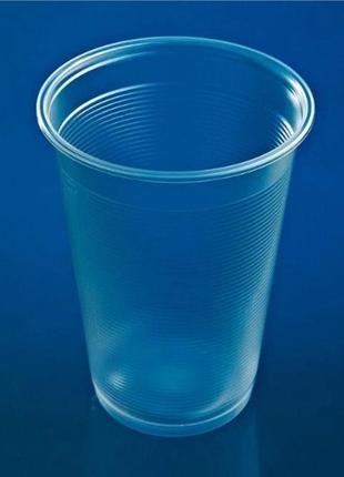 Одноразовий стаканчик прозорий пластиковий 180 мл, уп./100шт. (стакан одноразовий прозорий, пластиковий)