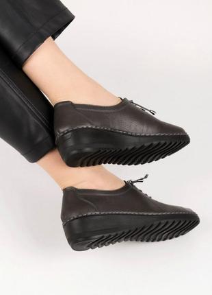 Женские туфли эко кожа на низком ходу туфлі2 фото