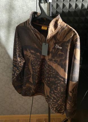 Кофта - зип dime - safari polar fleece "tan"6 фото