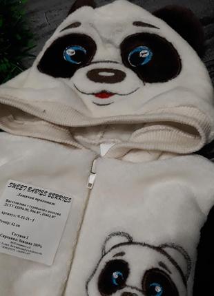 Плюшевый комбинезон человечек панда2 фото