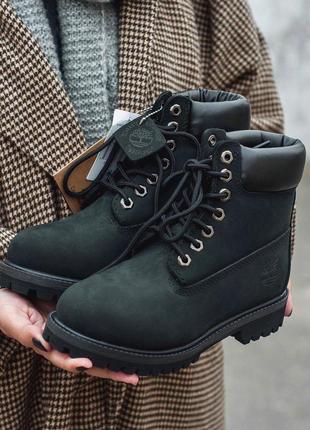 Зимние ботинки timberland black с теплым мехом /осень/зима/весна😍1 фото