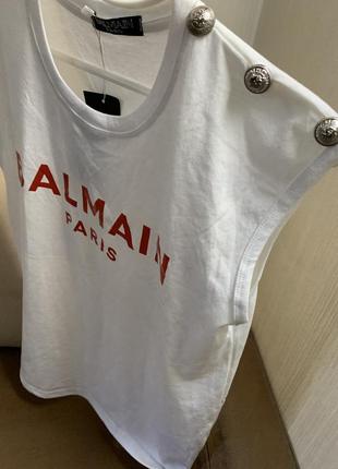 Balmain paris футболка -майка новая стильная брендовая5 фото