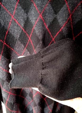 Burlington шерстяной свитер с ромбиками, аргайл/ джемпер пуловер свитер6 фото