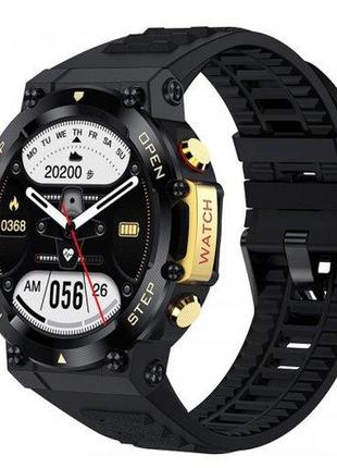 Чоловічий розумний годинник modfit titan black-gold чорний з золотистим