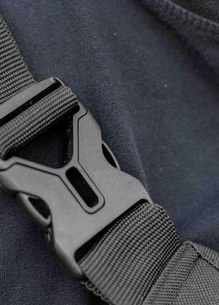 Поясна сумка (бананка) saturn через плече чорна тканинна вместительная