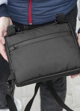 Мужская нагрудная сумка dino городская сумка жилет тканевая черная8 фото
