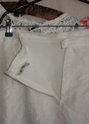 Белая юбка миди для солидной барышни6 фото
