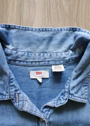 Летняя джинсовая рубашка женская levi's размер 2x, состояние хорошее6 фото