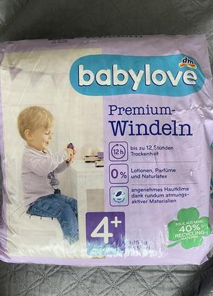 Підгузки babylove рremium windeln4 + 9-15 кг ,38шт