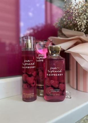 Гель для душу bath and body works sun-ripened raspberry оригінал3 фото