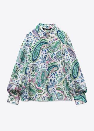Эффектная блуза от zara в принт пейсли
