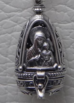 Новая ладанка-мощевик "богородица" серебро 9252 фото