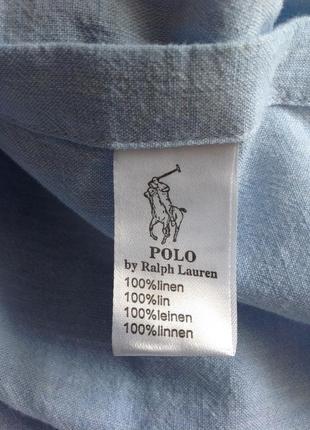Нова блакитна туніка сорочка 100% льон polo ralph lauren розмір xl8 фото