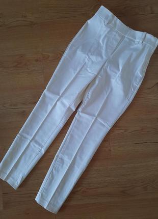 Брюки штани базові білі3 фото