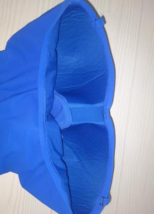 Красивый слитный синий купальник р.147 фото