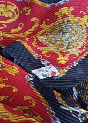 Шелковый итальянский платок гофре плиссе гермес италия1 фото
