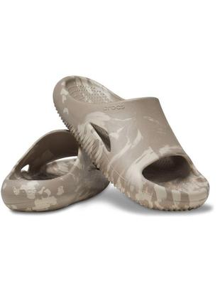 Шльопанці crocs mellow marbled slide, 100% оригінал1 фото