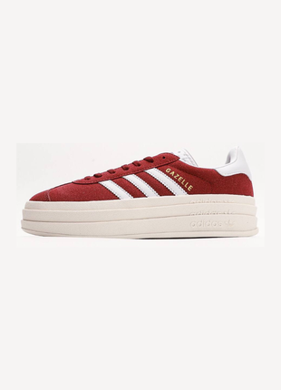 Женские кроссовки adidas gazelle bold shadow red.1 фото