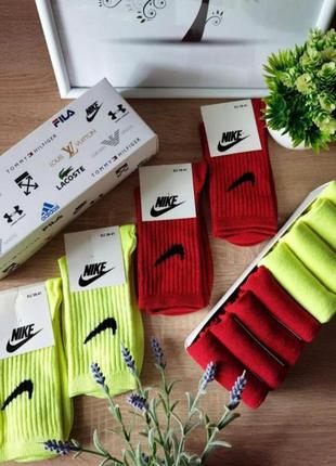 Спортивные цветные носки nike, носки найк (купить)1 фото