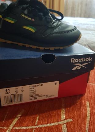 Дитячи кросовки reebok classic leather kids running 27,5 з нат.шкіри