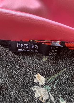 Цветочная блуза топ с драпировкой завязками bershka2 фото