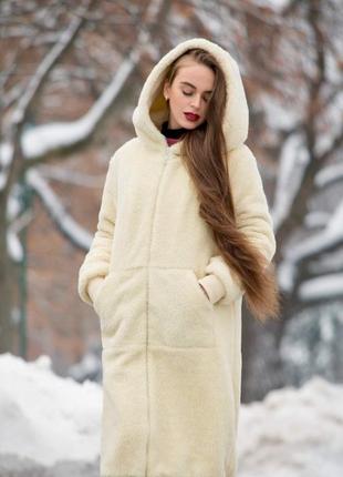 Пальто-кокон из натуральной шерсти4 фото