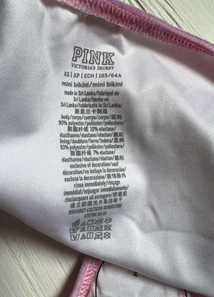 Модный велюровый купальник victoria's secret pink р-р хs плавки бикини пуш-ап3 фото