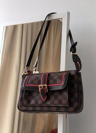 Louis vuitton diane brown/red